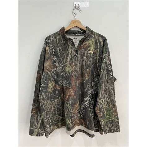 Vintage Real Tree Camo Quarter Zip Light Sweater Xxl - Etsy