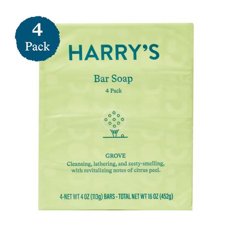 Buy Harry's Men's Bar Soap, Grove Scent Body Bar Soap for Men, 4 Bars ...
