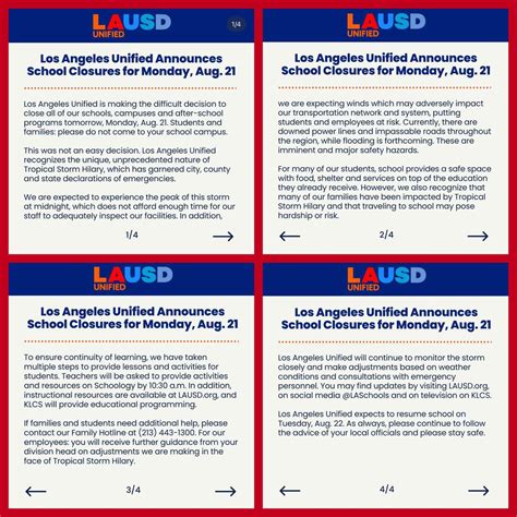 All LAUSD Schools Closed on Monday, August 21, 2023 | Will Rogers ...