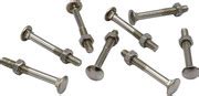 Implemental Nut & Bolt Set Coupling Bolt with Rubber Bush Plain(Pack of ...