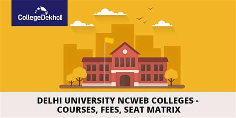 List of NCWEB Colleges of Delhi University | CollegeDekho