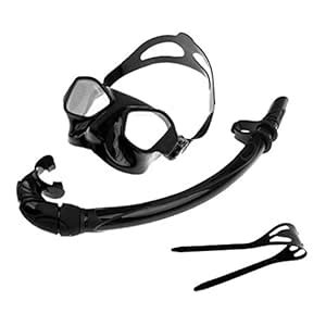 Buy MagiDeal Adult Silicone Scuba Mask Tempered Glass Lens Snorkel Set ...
