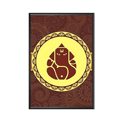 Loard Ganesha UV Textured Wall Poster - with Frame, 12 inch x 18 inch ...