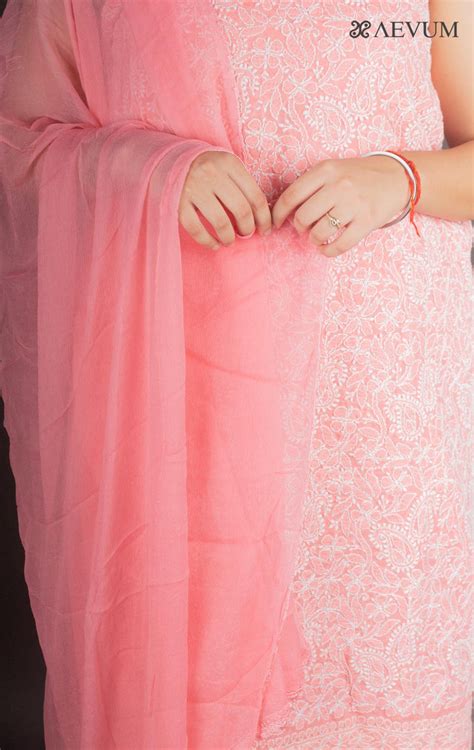 Hand Embroidered Lucknowi Chikankari Dress Material - 7227 – AEVUM