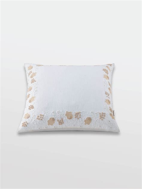 Angoor Bela Border Ivory Cushion – Mirooh