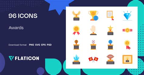 Awards Icon Pack | Color fill | 96 .SVG Icons
