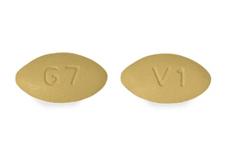 Pill Finder: V1 G7 Yellow Elliptical / Oval - Medicine.com