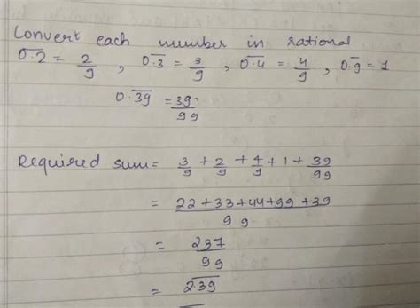 (0. overline 2 +0. overline 3 +0. overline 4 +0. overline 9 +0 ...