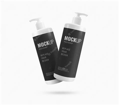 Premium PSD | Bottles pump mockup