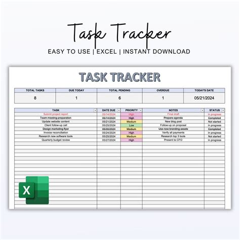 Image result for Simple Excel TaskTracker