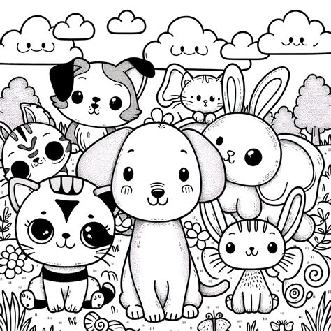 Adorable Animal Coloring Pages