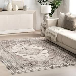 Buy nuLOOM Gladys Machine Washable Vintage Medallion Ultra Thin Area ...