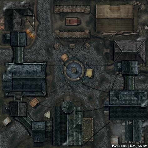 Image result for Small Town Square Map RPG
