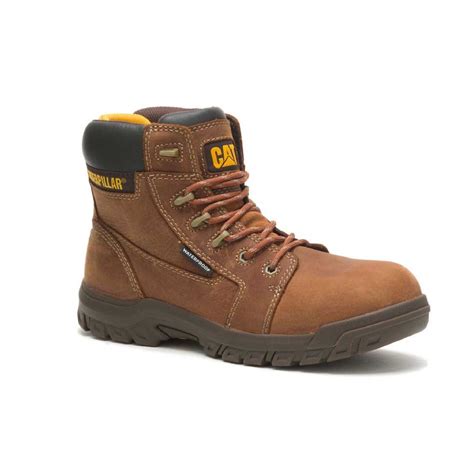 Caterpillar Women RESORPTION Waterproof Composite Toe Work Boot BROWN ...