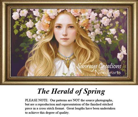Vintage Cross Stitch Pattern | The Herald of Spring