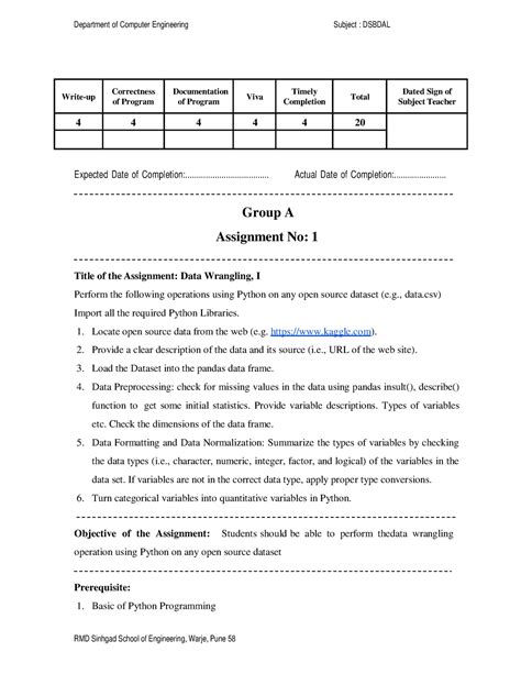 Part A Assignment No 1 - Write-up Correctnessof Program Documentationof ...