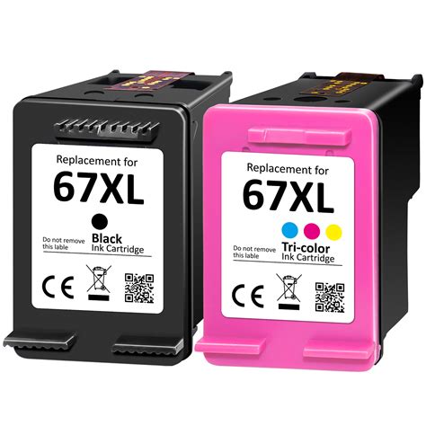 67 XL Ink Cartridges for HP67 DeskJet 2330 2700e 4120 4158 Envy 6000e ...