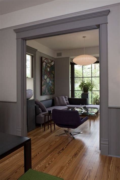 Dark Trim in a Light Grey Room