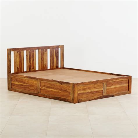 Buy Helios Pico King Bed with Box Storage - Brown from Helios by Home ...
