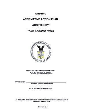 Affirmative Action Plan Requirements | pdfFiller