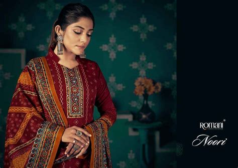 Romani Noori Pashmina Dress Material