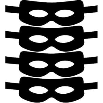 Buy Jetec 4 Pack Cosplay Bandit Mask Half Mask with Ties for Halloween ...