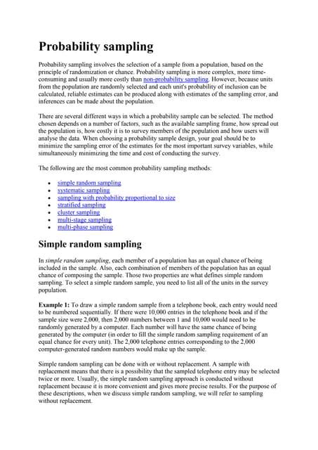 Probability Sampling 的图像结果