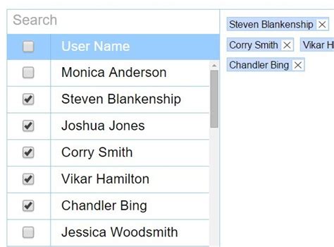 Image result for Multi-Select On Table JavaScript
