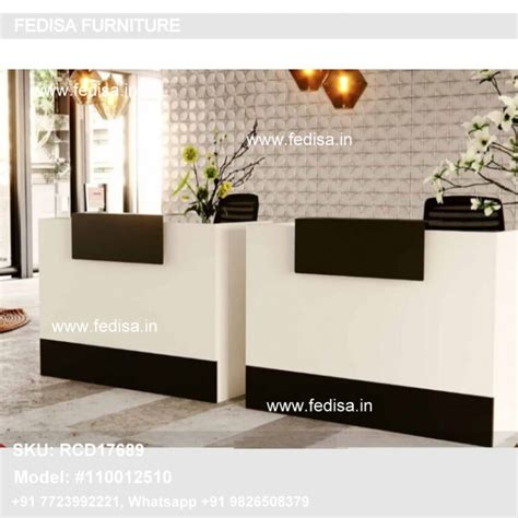 Small Reception Table 116 Person Reception Desk White Marble Reception ...