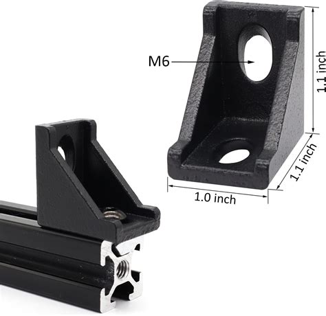 BLCCLOY 20 Sets 10 Series Extrusion Black Brackets 1 x 1 India | Ubuy