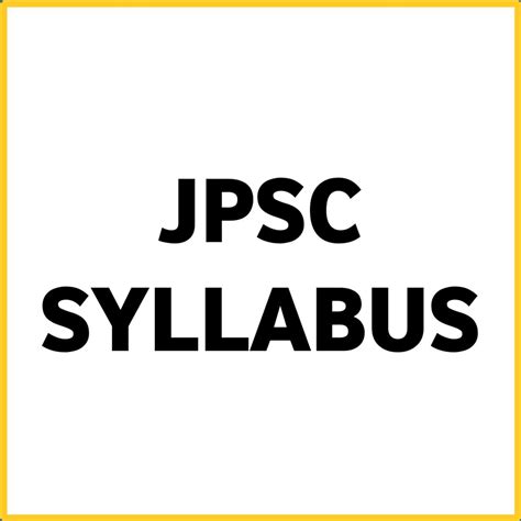 JPSC SYLLABUS