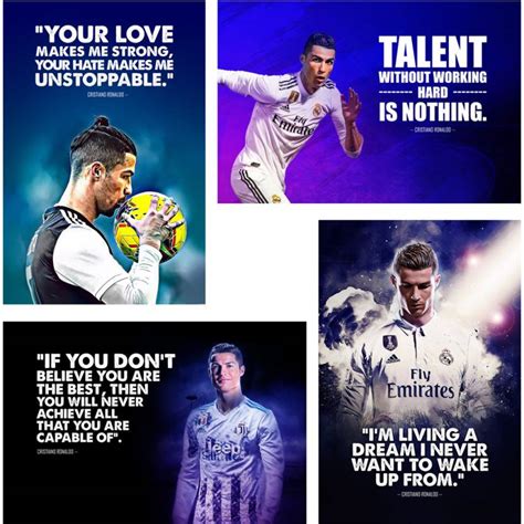 Cristiano Ronaldo Motivational Quotes Wall Posters ( Football Player ...