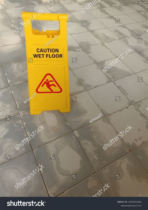 Wet Floor Sign Placed On White Stock Photo 2191831063 | Shutterstock