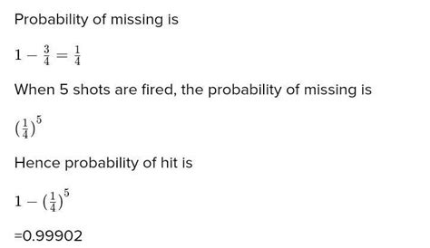 The probability that a bullet fired from a point will strike the target ...