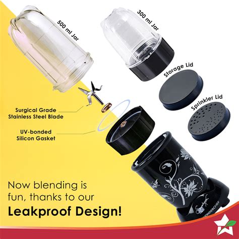 Nutri-blend, 500W, 22000 RPM 100% Full Copper Motor, Mixer-Grinder, Bl ...