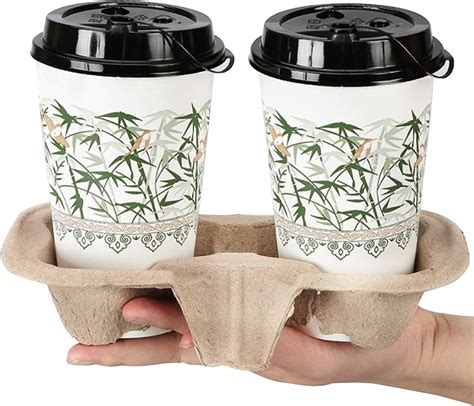 CAREMAX IMPEX Biodegradable 2-Cup Drink Holder Carrier | Eco-Friendly ...