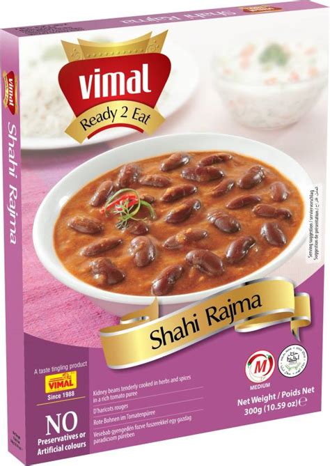VIMAL Ready to Eat Shahi Rajma Vegetarian Meal | No Added Preservative ...