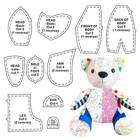 Template Free Downloadable Memory Bear Sewing Pattern Free Printable ...