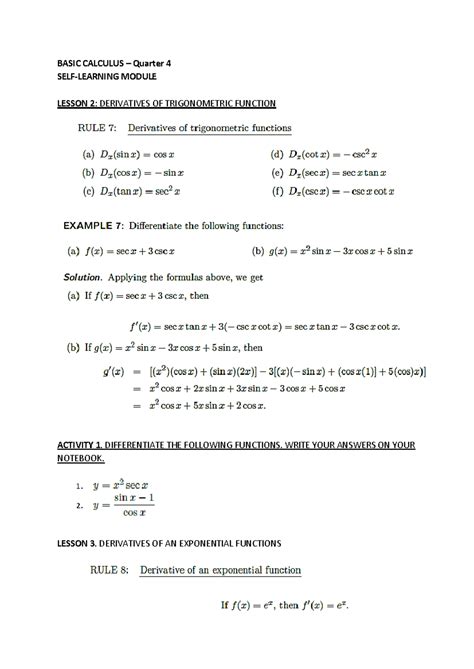 Image result for Basic Calculus Quarter 4 Module 5
