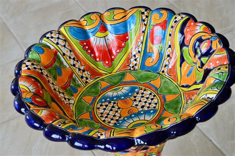 Talavera Mexican Pottery BIRD BATH | Etsy