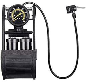 Brezleen Aluminium Car Pedal Air Pump, High Pressure Portable Foot Pump ...
