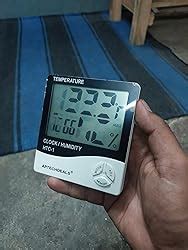 ApTechDeals Digital Hygrometer Thermometer Humidity Meter With Clock ...