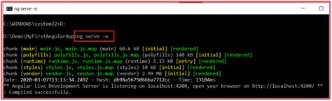 How to Create Angular Project 的图像结果