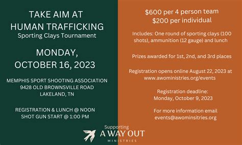 Take Aim at Human Trafficking by A Way Out Ministries