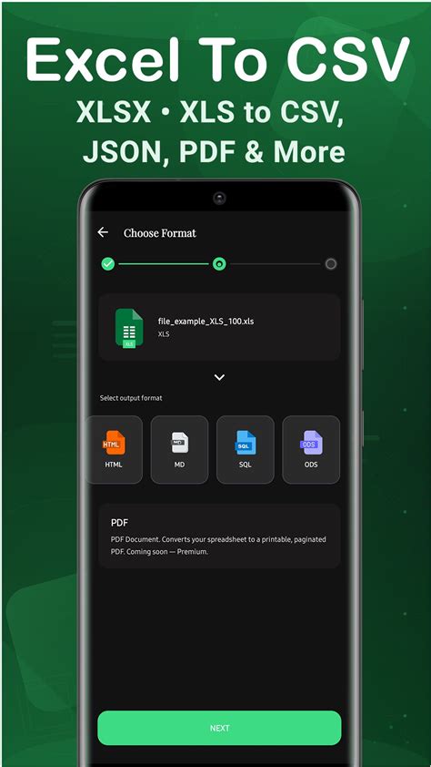 Descargar Excel to CSV & PDF Converter APK Última Versión 1.1 para Android