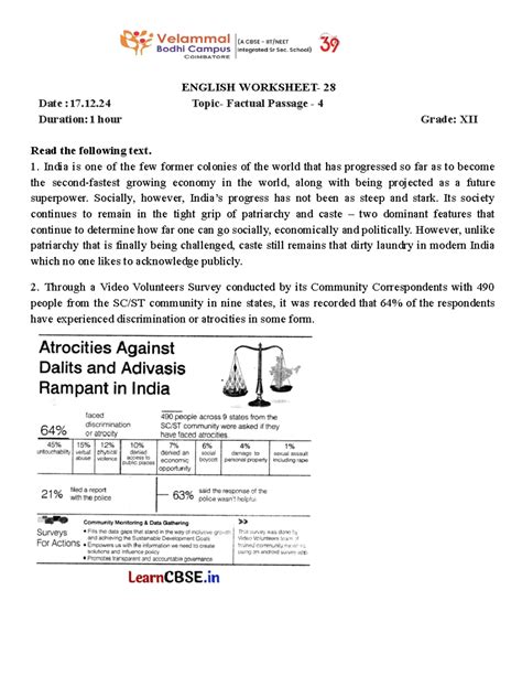 Worksheet physics - ENGLISH WORKSHEET- 28 Date :17.12 Topic- Factual ...
