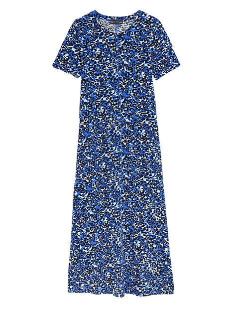 Buy Pure Cotton Printed Midaxi T-Shirt Dress at Marks & Spencer