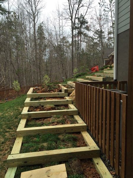 Image result for How to Build Timber Steps