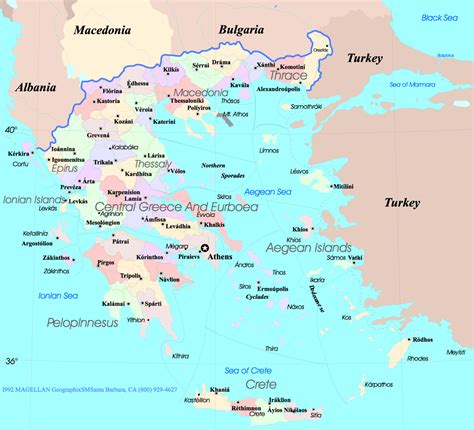 Greece Map Printable | Stephenson