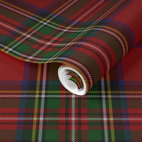 Royal Stewart Tartan Clan Plaid Wallpaper | Spoonflower | Plaid ...